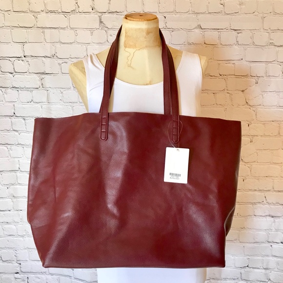 Genuine leather wine large shopping bag23"x1"'x8" - Picture 3 of 7